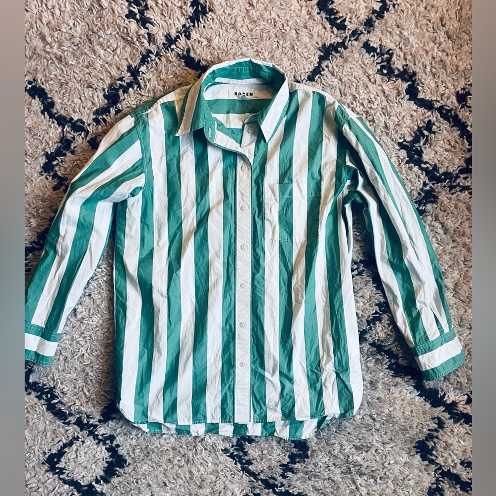 Boden Vertical Stripe Button Up